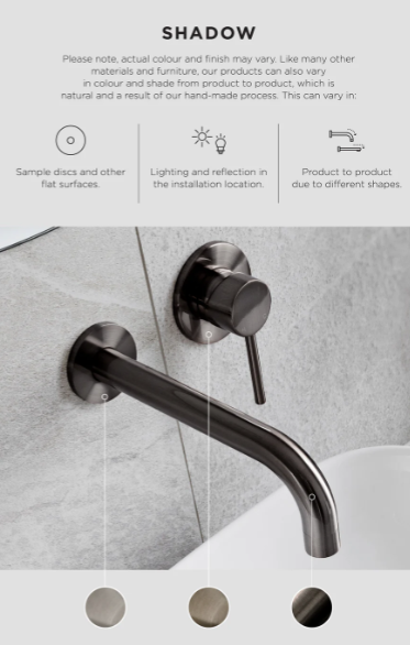 Meir Round Wall Mixer Finish Kit, Shadow