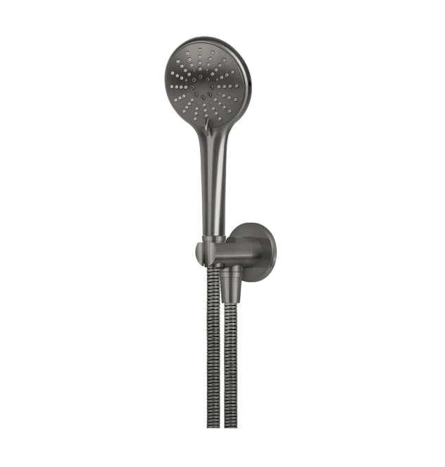 Meir Round Three Function Hand Shower on Fixed Bracket, Shadow