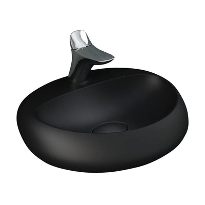 Fienza RAK Cloud Wall Hung Basin 1TH 550 x 426 x 150mm No Overflow, Matte Black