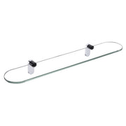 Millennium Akemi Glass Shelf, Matte Black & Chrome