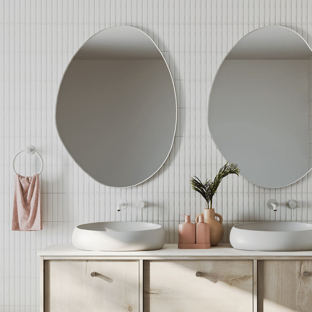Fienza RAK Cloud Above Counter Basin NTH 580 x 400mm No Overflow, Matte White