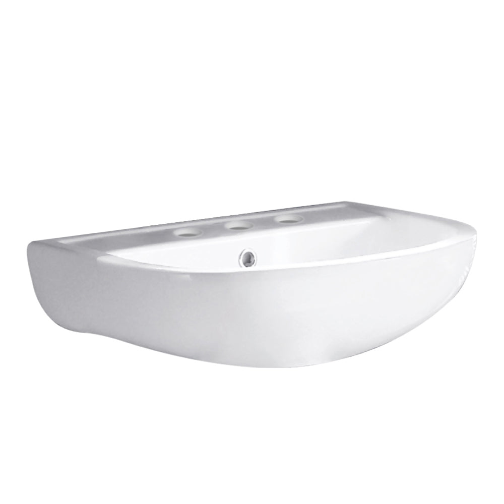Fienza Compact Wall Basin 550 1TH, Gloss White
