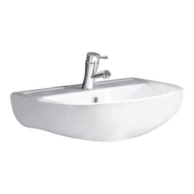 Fienza Compact Wall Basin 550 1TH, Gloss White