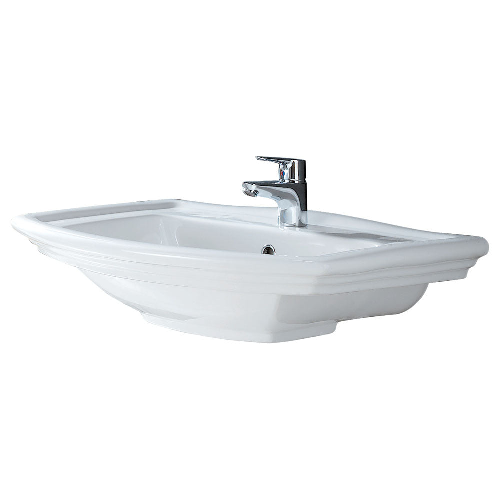Fienza Washington Wall Basin 560 1TH, Gloss White