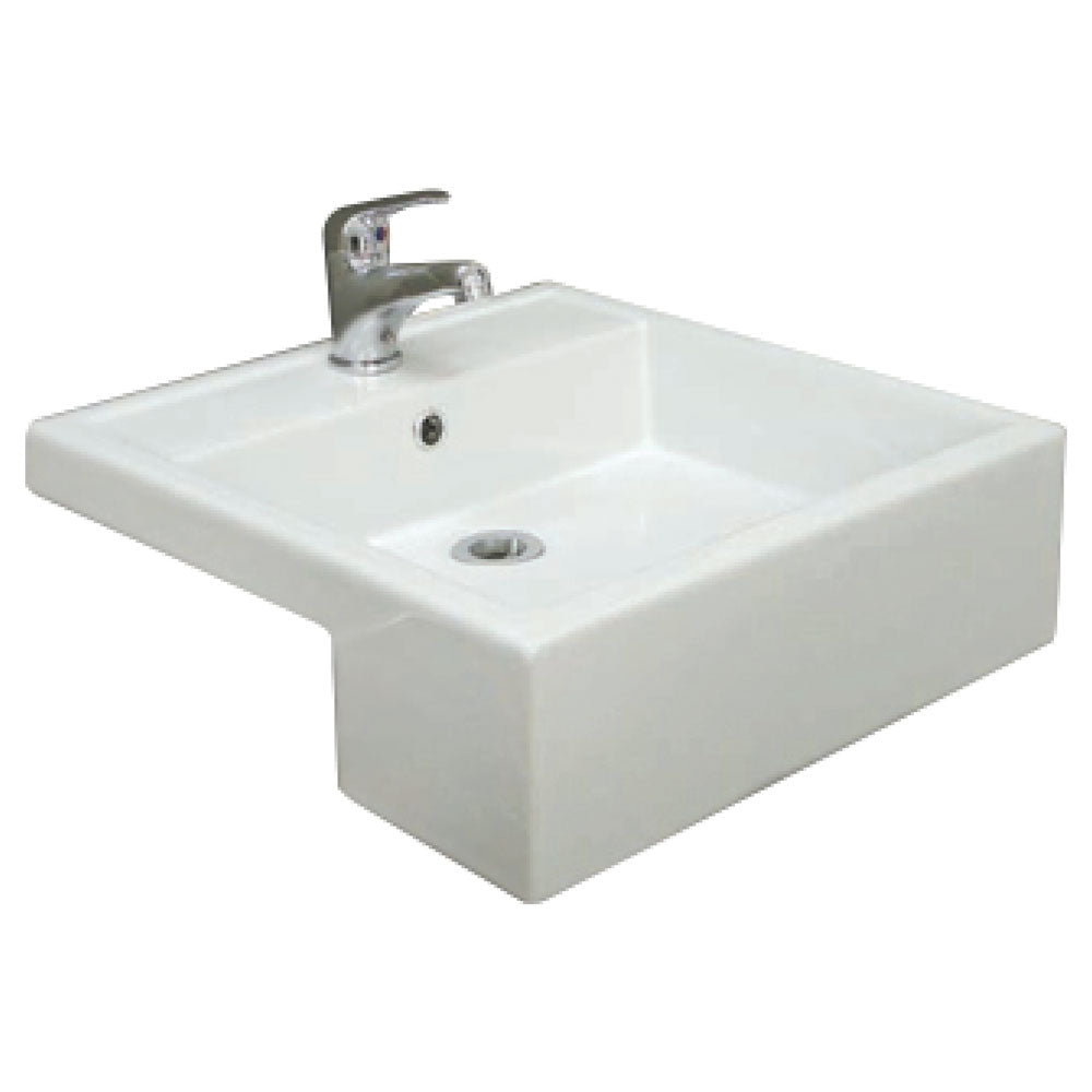 Fienza Nova Semi-Recessed Basin 1TH, Gloss White