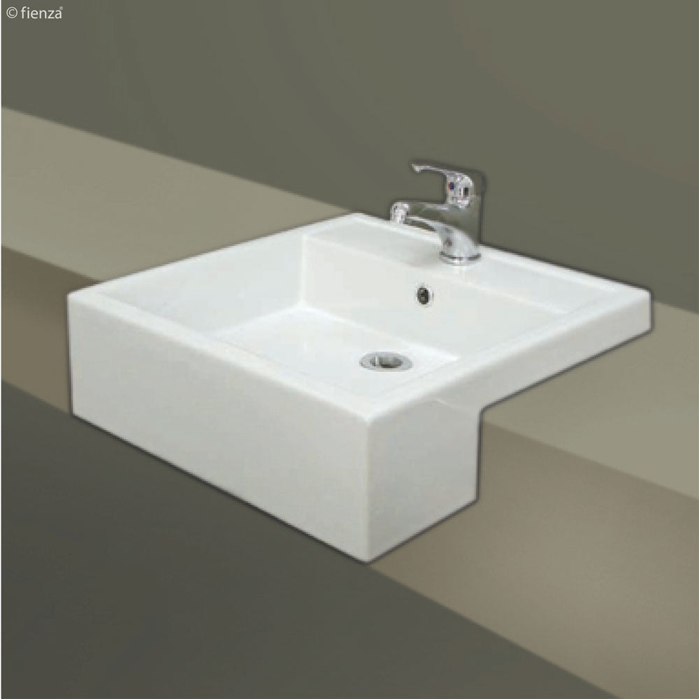 Fienza Nova Semi-Recessed Basin 1TH, Gloss White