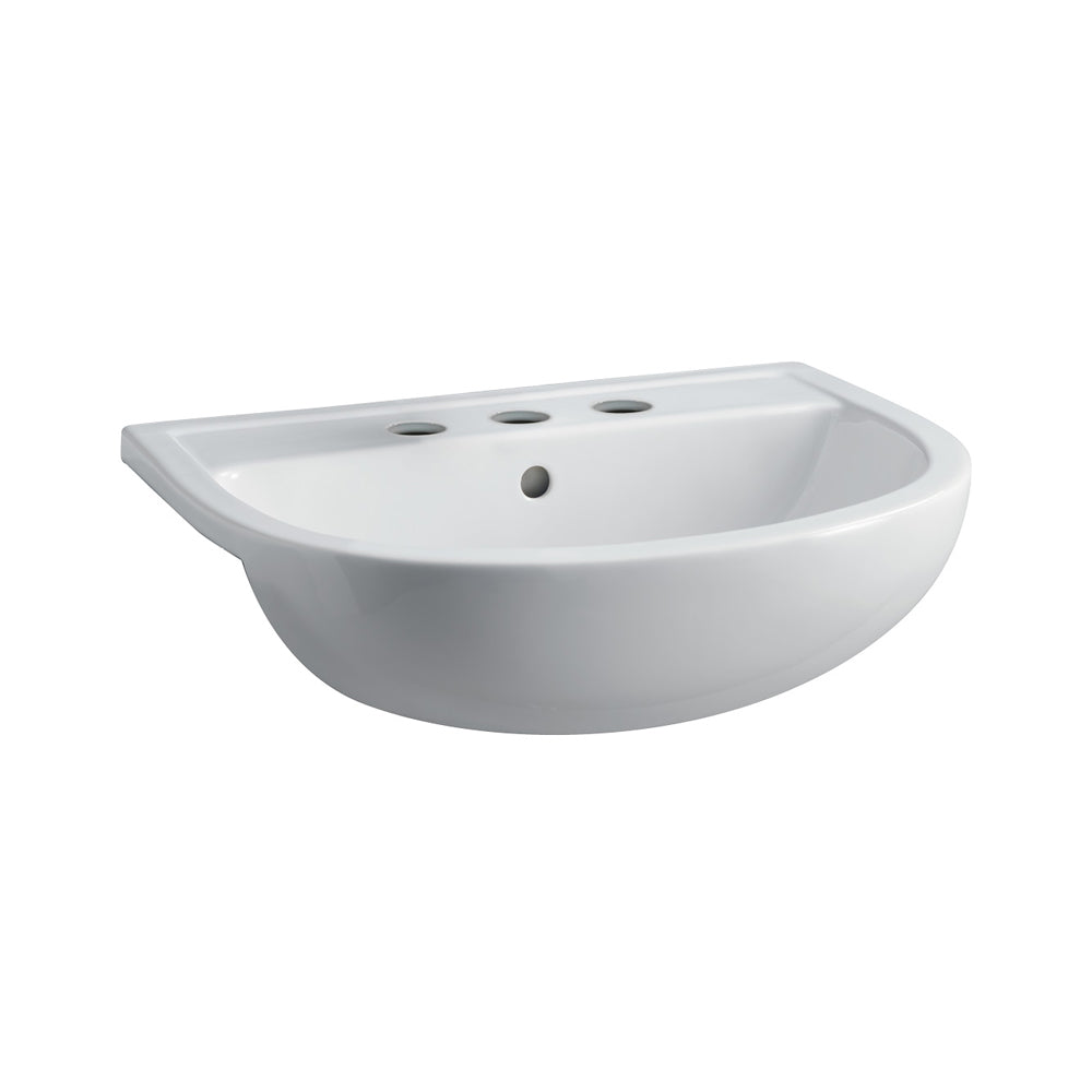 Fienza Compact Semi-Recessed 550 1TH, Gloss White