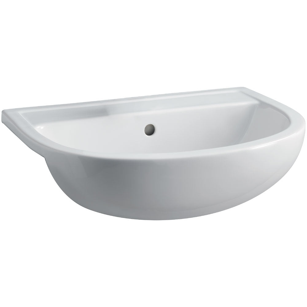 Fienza Compact Semi-Recessed 550 1TH, Gloss White