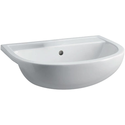 Fienza Compact Semi-Recessed 550 1TH, Gloss White