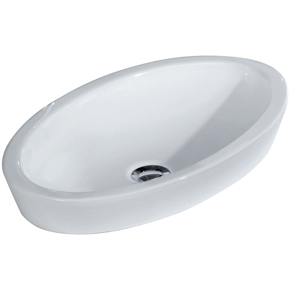 Fienza Resort Semi-Inset Basin NTH 580 x 365 x 140mm, Gloss White
