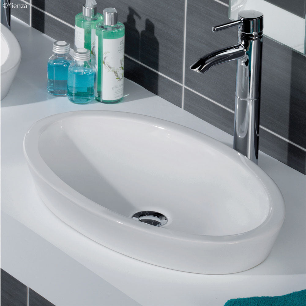 Fienza Resort Semi-Inset Basin NTH 580 x 365 x 140mm, Gloss White