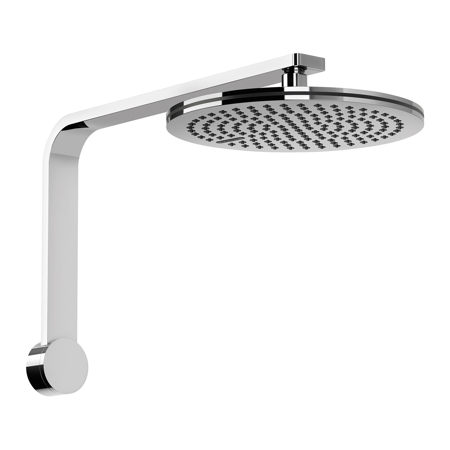Phoenix NX Quil High-Rise Shower Arm & Rose, Chrome/Matte Black