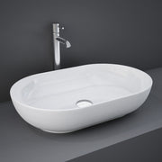 Fienza RAK Feeling Above Counter Oval Basin 550 x 350mm No Overflow, Alpine Gloss White