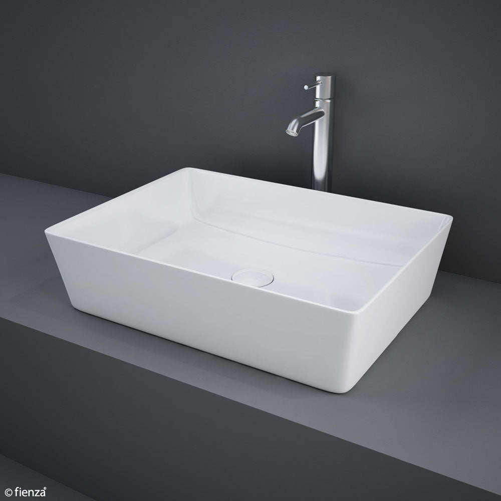 Fienza RAK Feeling Rectangle Above Counter Basin, Gloss White