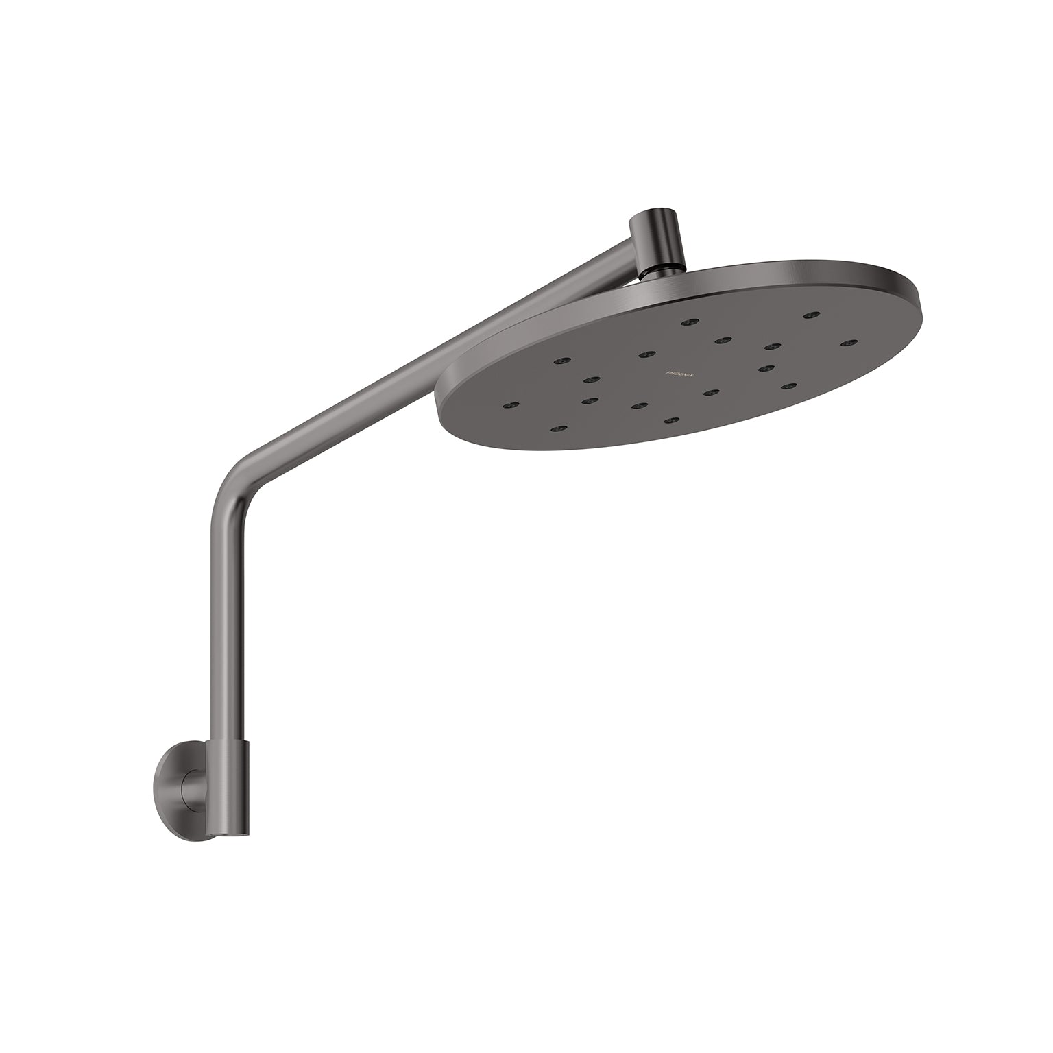 Phoenix Ormond High-Rise Shower Arm & Rose, Brushed Carbon
