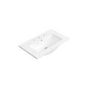 Fienza Delgado 615 x 365mm Ceramic Basin Top Only 3TH, Gloss White