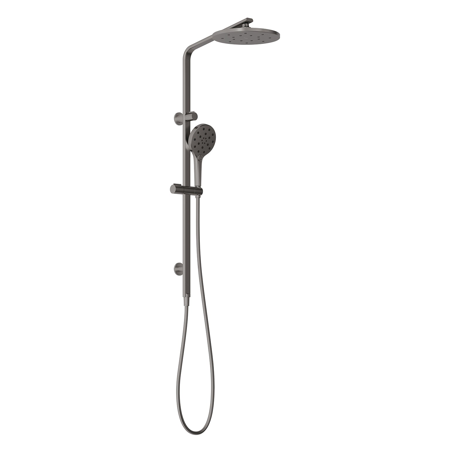 Phoenix Oxley Twin Shower - 4 Star, Brushed Carbon