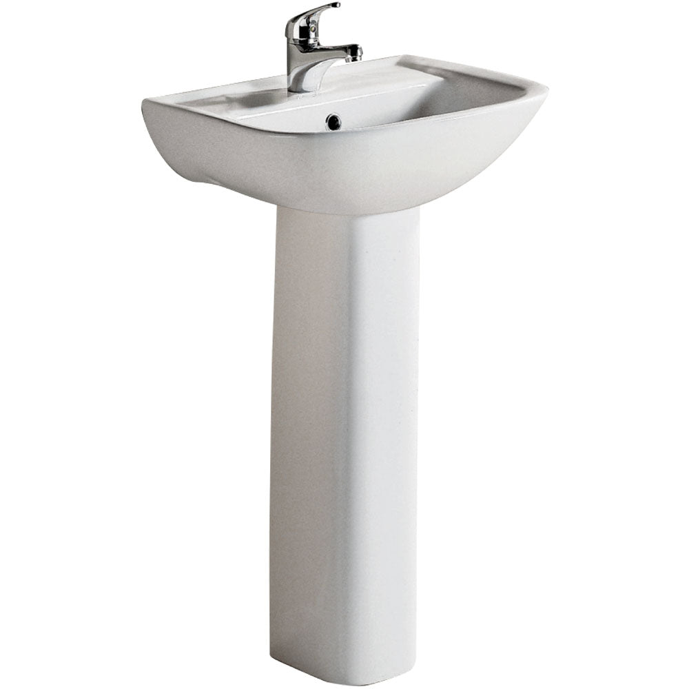 Fienza Lara Pedestal Basin 1TH, Gloss White