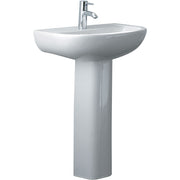 Fienza Compact Pedestal Basin 550 1TH, Gloss White
