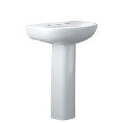 Fienza Compact Pedestal Basin 550 3TH, Gloss White