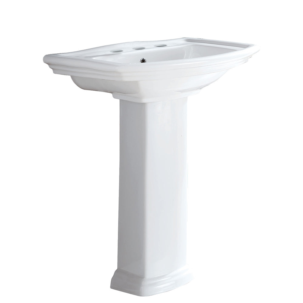 Fienza Washington Pedestal Basin 560 1TH, Gloss White