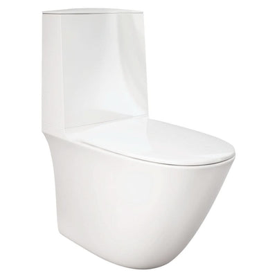 Fienza Sensation Flush Back-to-Wall Toilet Suite P-Trap, Gloss White