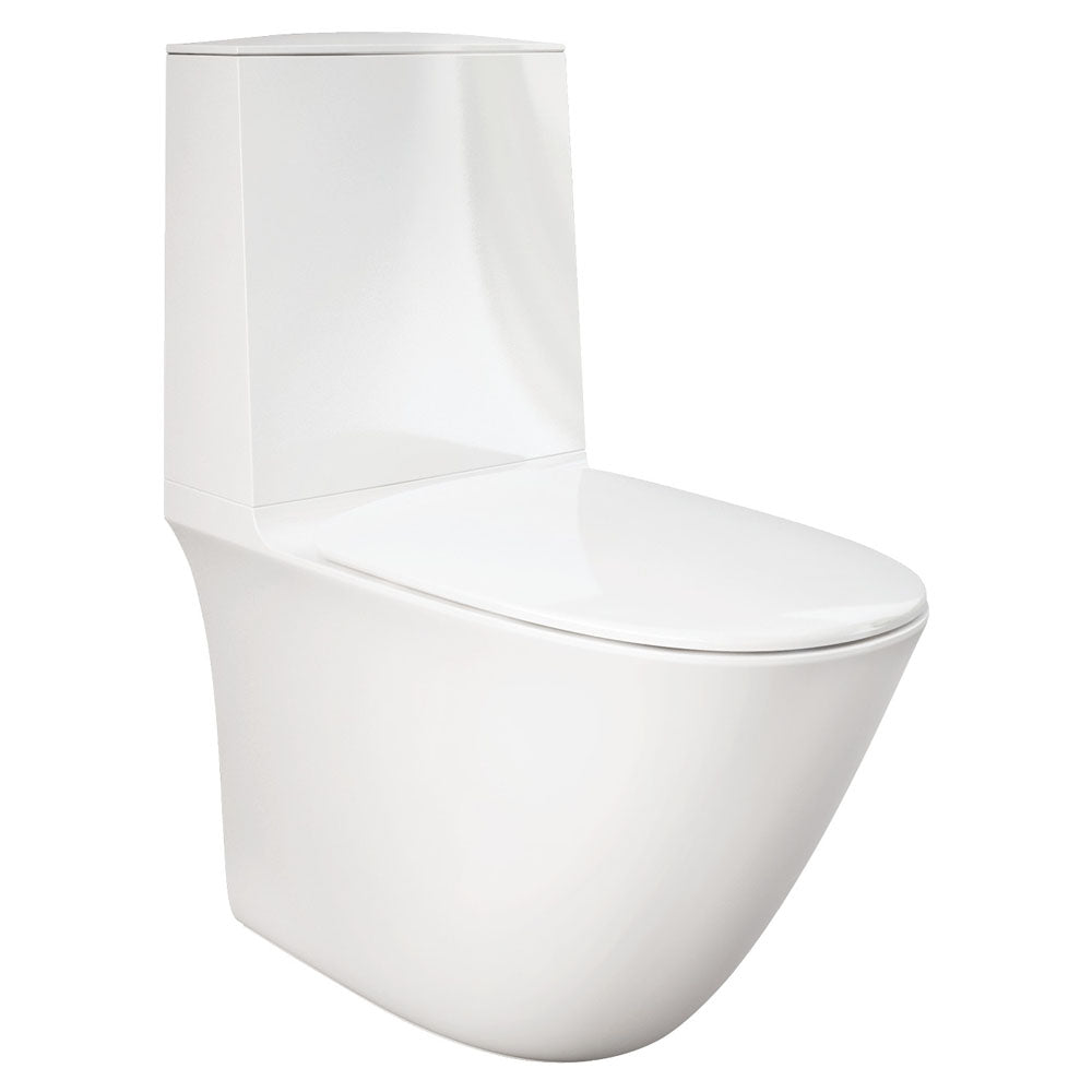 Fienza Sensation Flush Back-to-Wall Toilet Suite S-Trap, Gloss White