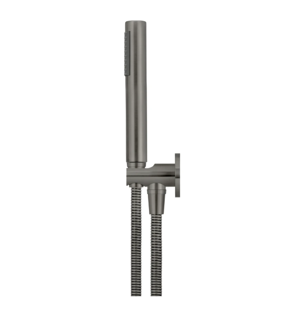 Meir Round Hand Shower on Fixed Bracket, Shadow