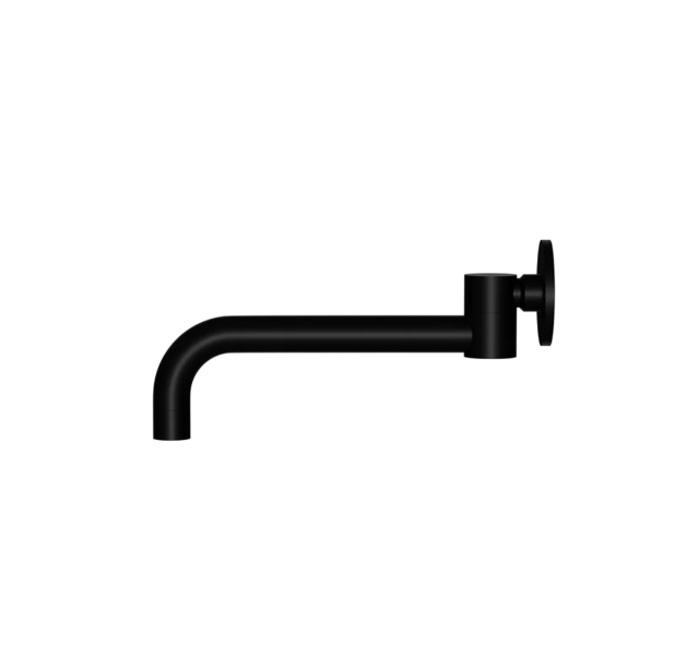 Meir Round Swivel Wall Spout, Matte Black