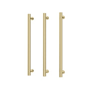 Phoenix Heated Triple Towel Rail Round 600mm, Brushed Gold