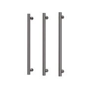 Phoenix Heated Triple Towel Rail Round 600mm, Brushed Carbon