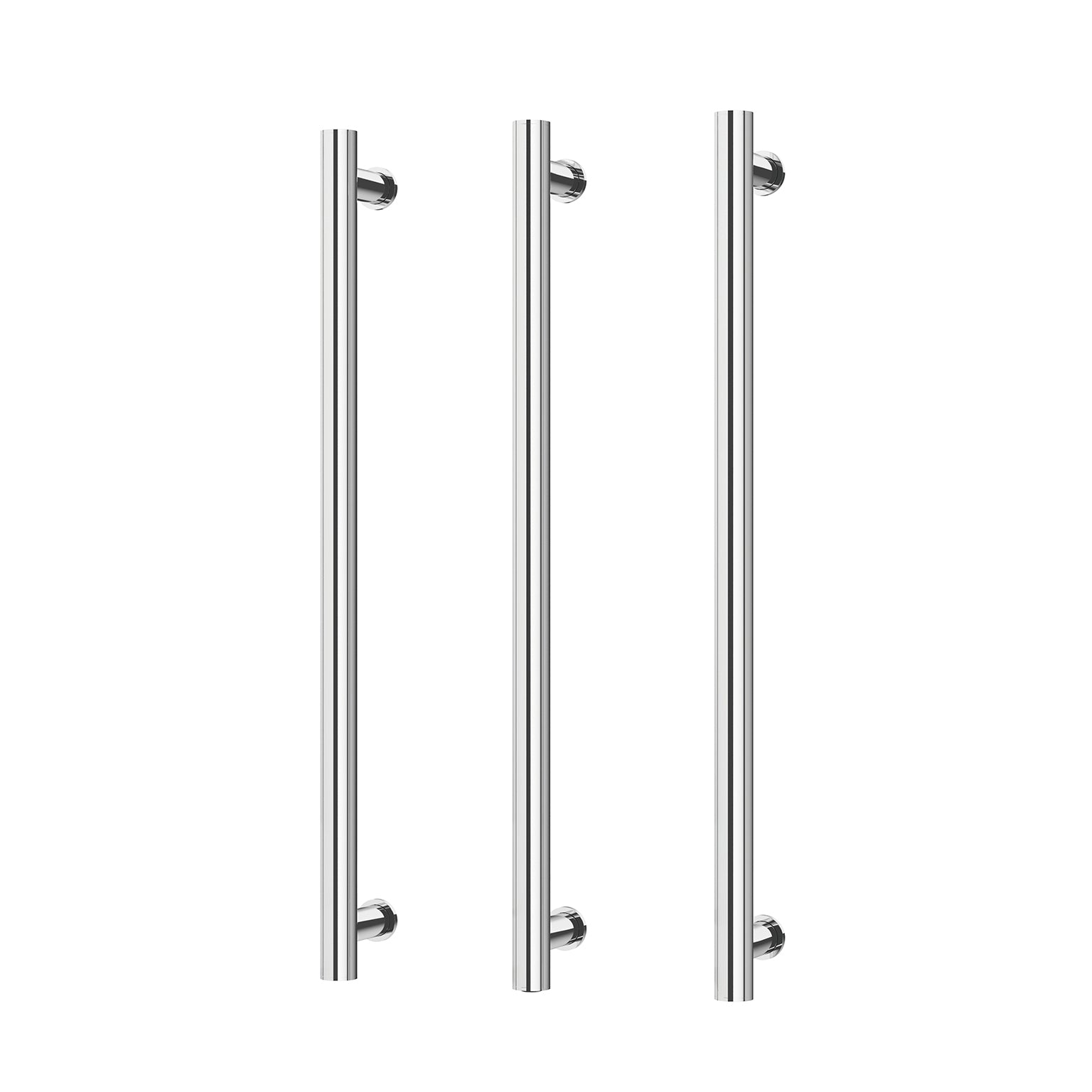 Phoenix Heated Triple Towel Rail Round 800mm, Chrome