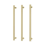 Phoenix Heated Triple Towel Rail Round 800mm, Brushed Gold