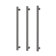 Phoenix Heated Triple Towel Rail Round 800mm, Brushed Carbon