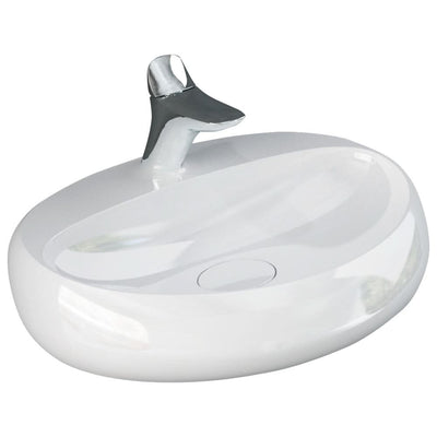 Fienza RAK Cloud Wall Hung Basin 650 1TH No Overflow, Alpine Gloss White