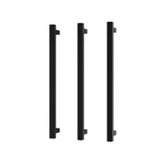 Phoenix Heated Triple Towel Rail Square 600mm, Matte Black