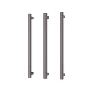 Phoenix Heated Triple Towel Rail Square 600mm, Brushed Carbon
