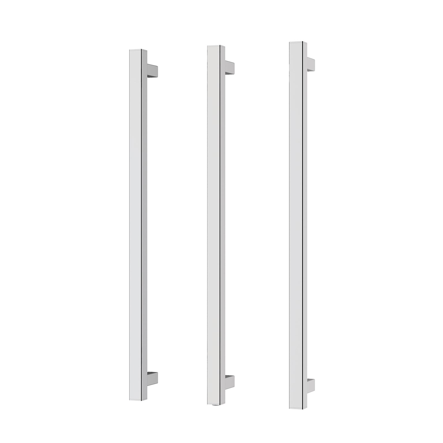 Phoenix Heated Triple Towel Rail Square 800mm, Chrome