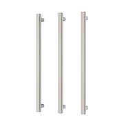 Phoenix Heated Triple Towel Rail Square 800mm, Brushed Nickel