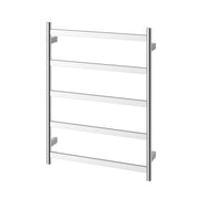 Phoenix Five Flat Bar Heated Towel Ladder 550mm x 740mm, Chrome