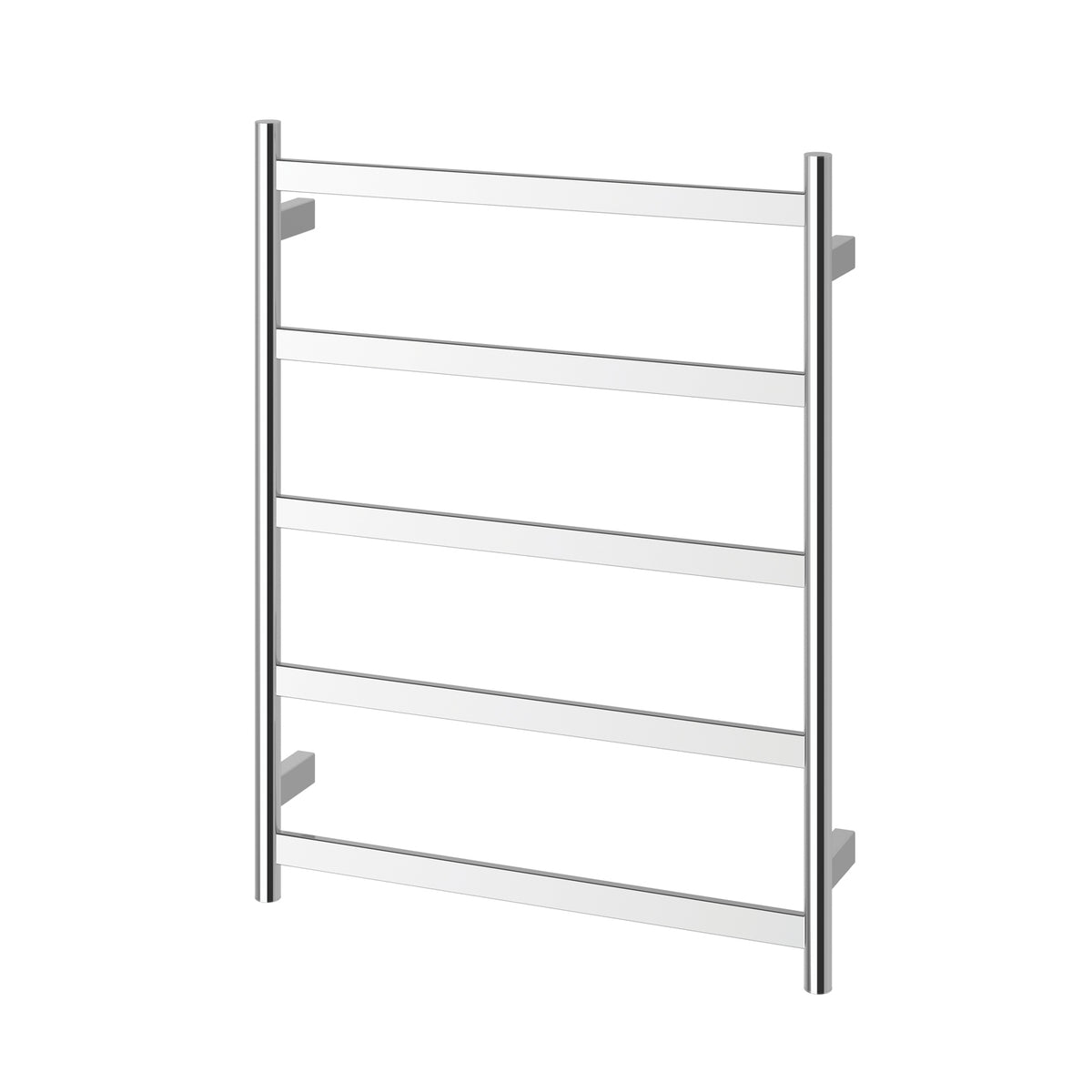 Phoenix Five Flat Bar Heated Towel Ladder 550mm x 740mm, Chrome