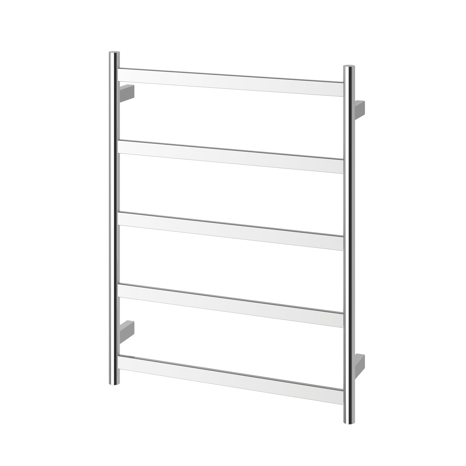 Phoenix Five Flat Bar Heated Towel Ladder 550mm x 740mm, Chrome