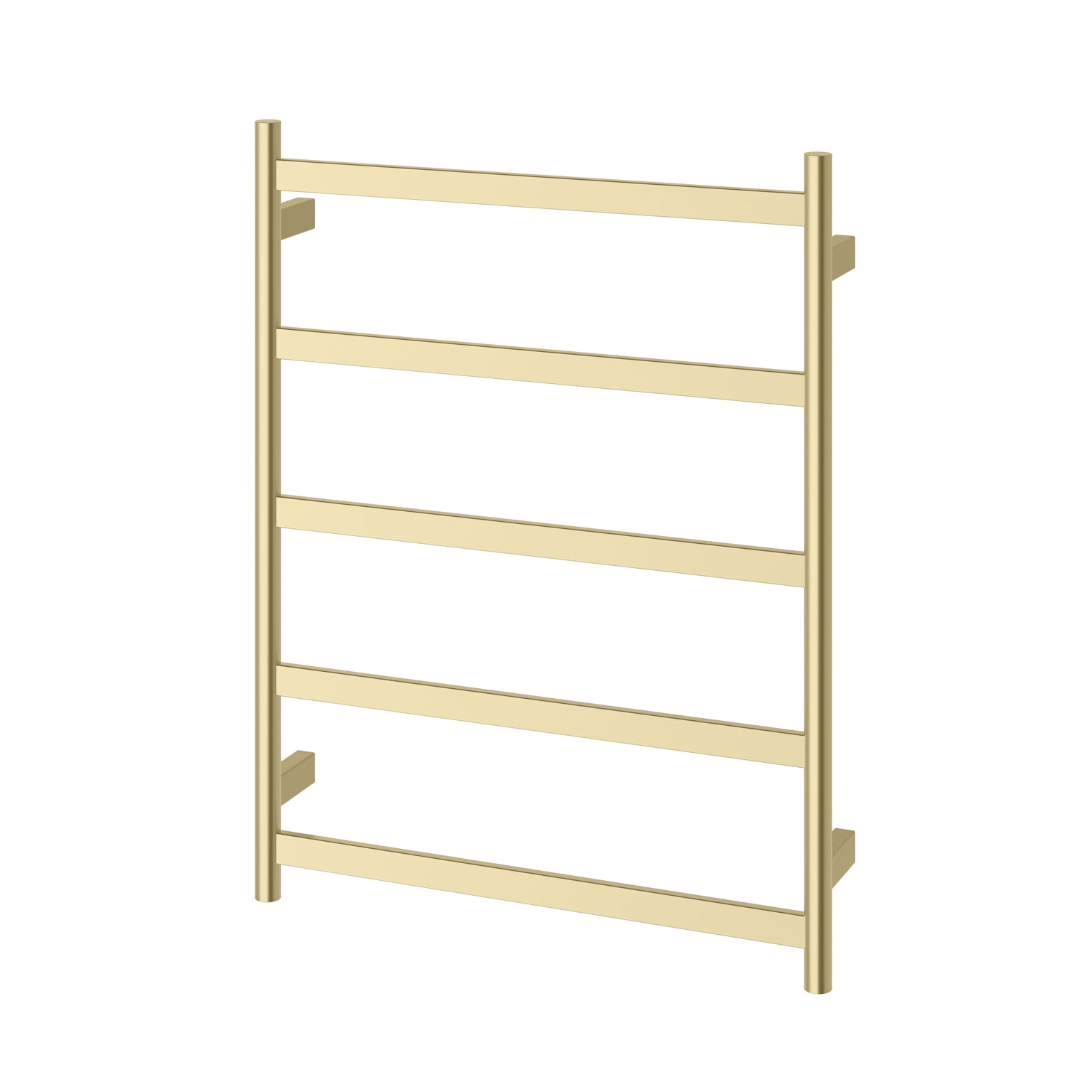 Phoenix Five Flat Bar Heated Towel Ladder 550mm x 740mm, Brushed Carbon