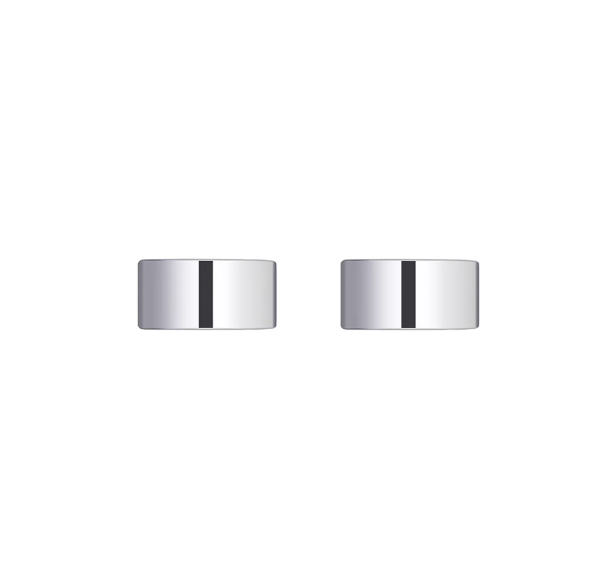 Meir Circular Wall Taps, Polished Chrome
