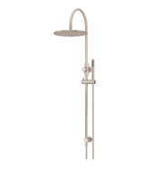 Meir 300mm Round Gooseneck Overhead Shower Set, Single Function Hand Shower, Champagne
