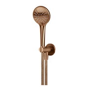 Meir Round Three Function Hand Shower on Fixed Bracket, Lustre Bronze