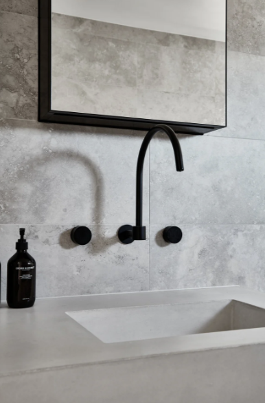 Meir Circular Wall Taps, Matte Black