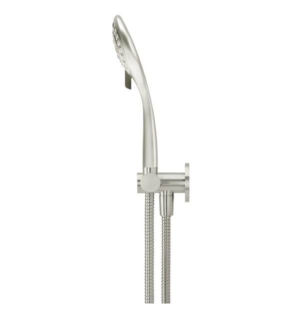 Meir Round Hand Shower on Swivel Bracket, Brushed Nickel