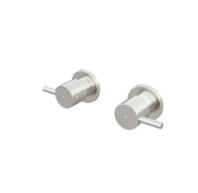 Meir Round Quarter Turn Wall Top Assemblies, Brushed Nickel
