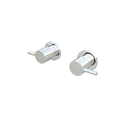 Meir Round Quarter Turn Wall Top Assemblies, Polished Chrome